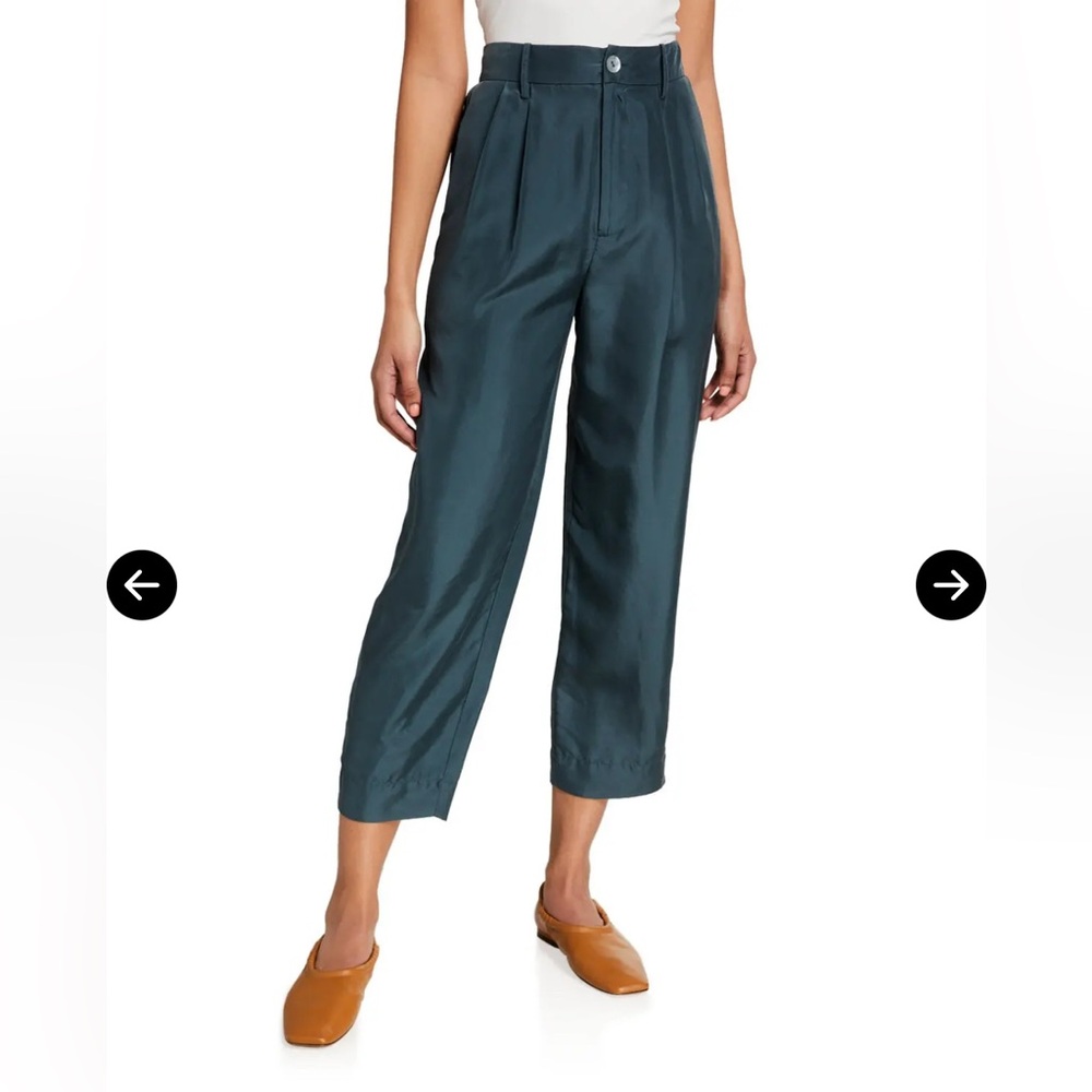 VINCE Cropped Silk Habotai Trouser Size 4 NWT